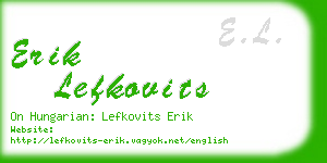 erik lefkovits business card
